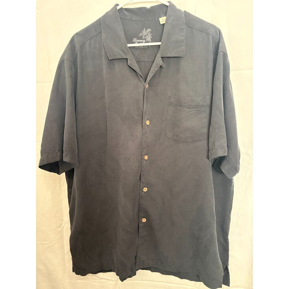 Tommy Bahama 100% Silk Short Sleeve Button Down Shirt XL